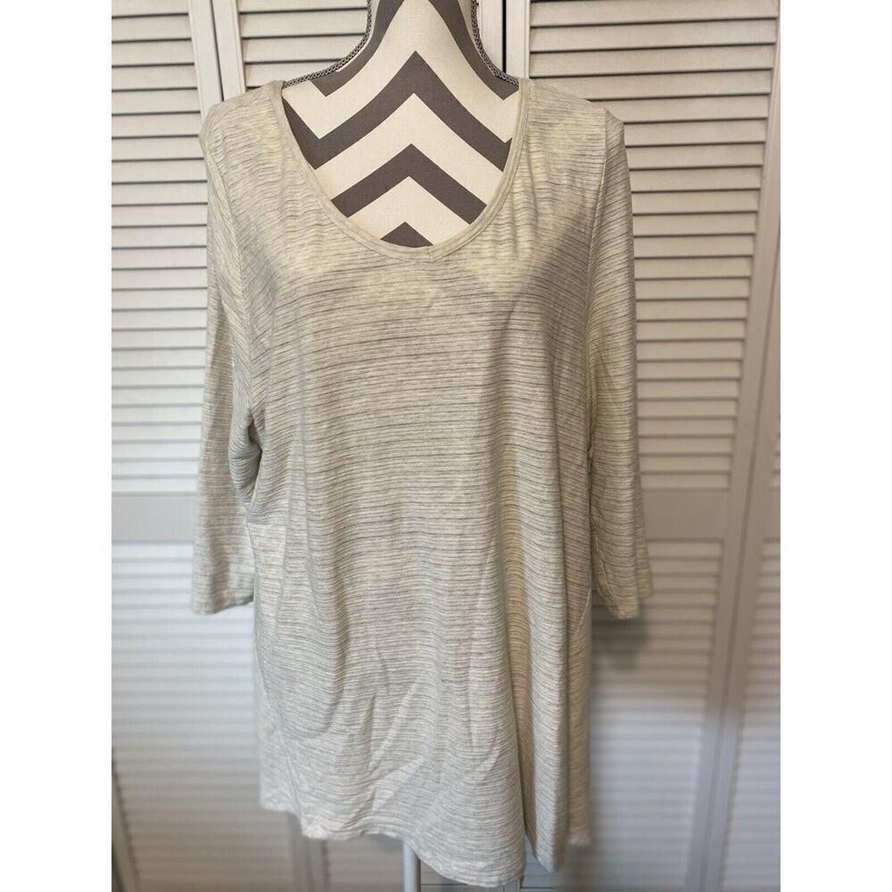 PURE J. JILL M 3/4 Sleeve High-Low Tunic Petite XL 100% Cotton
